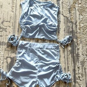 Shorts & Top Rib Knit - Two Piece Sets Women